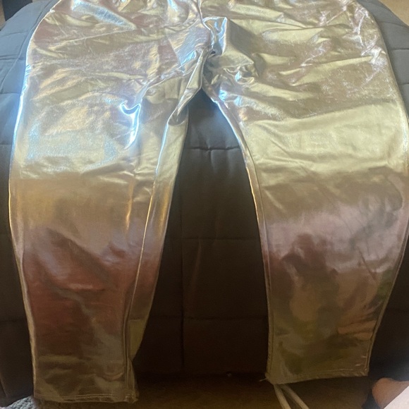Metallic Silver Leggings - Picture 1 of 4